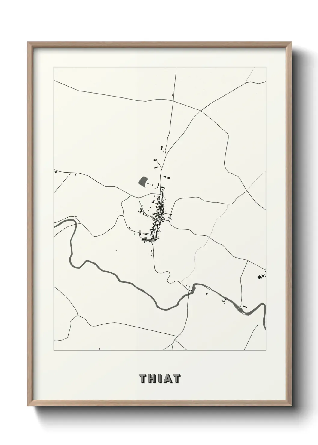 Un poster carte Thiat