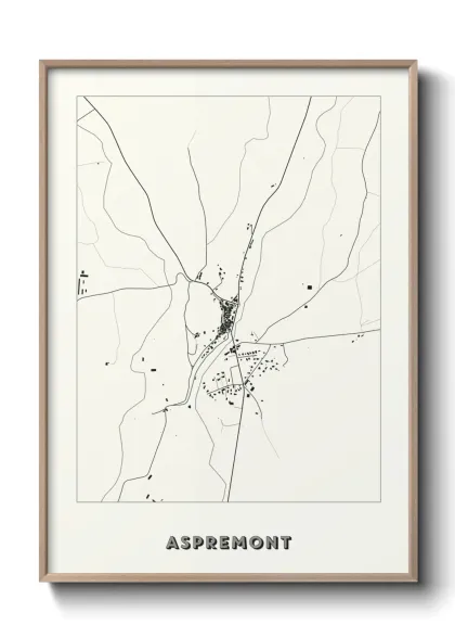 Une affiche de carte sur Aspremont