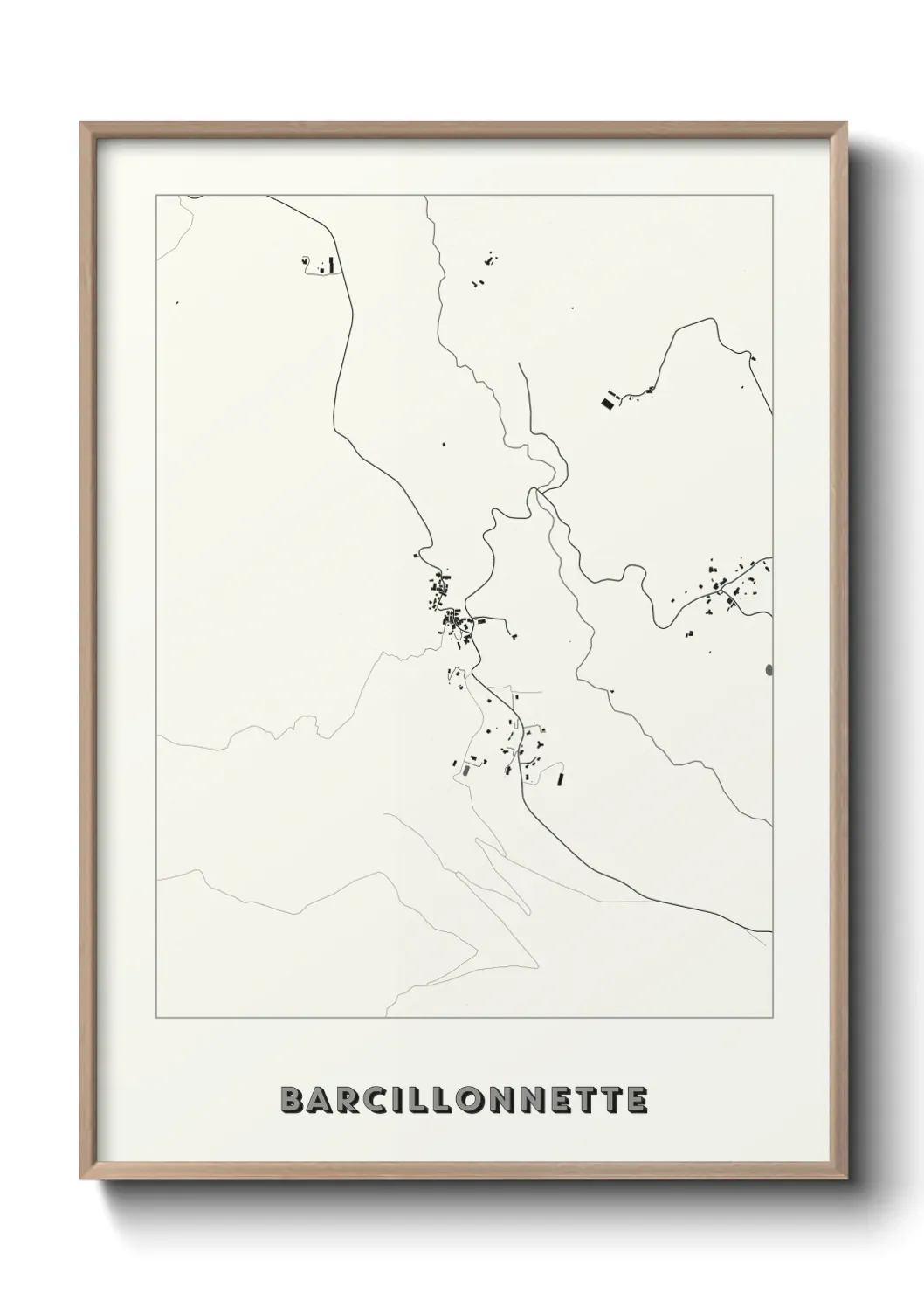 Un poster carte Barcillonnette