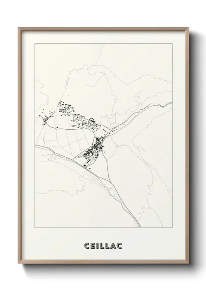 Une affiche de carte sur Ceillac