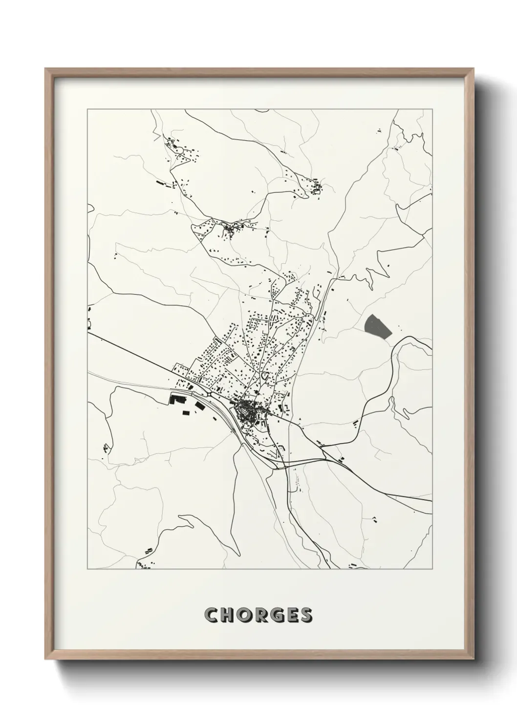 Un poster carte Chorges
