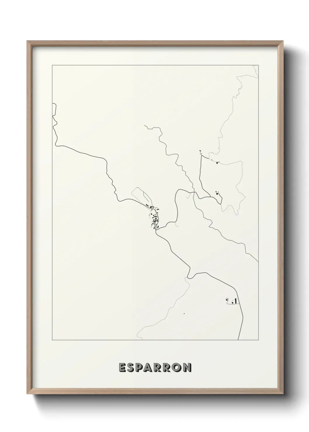 Un poster carte Esparron