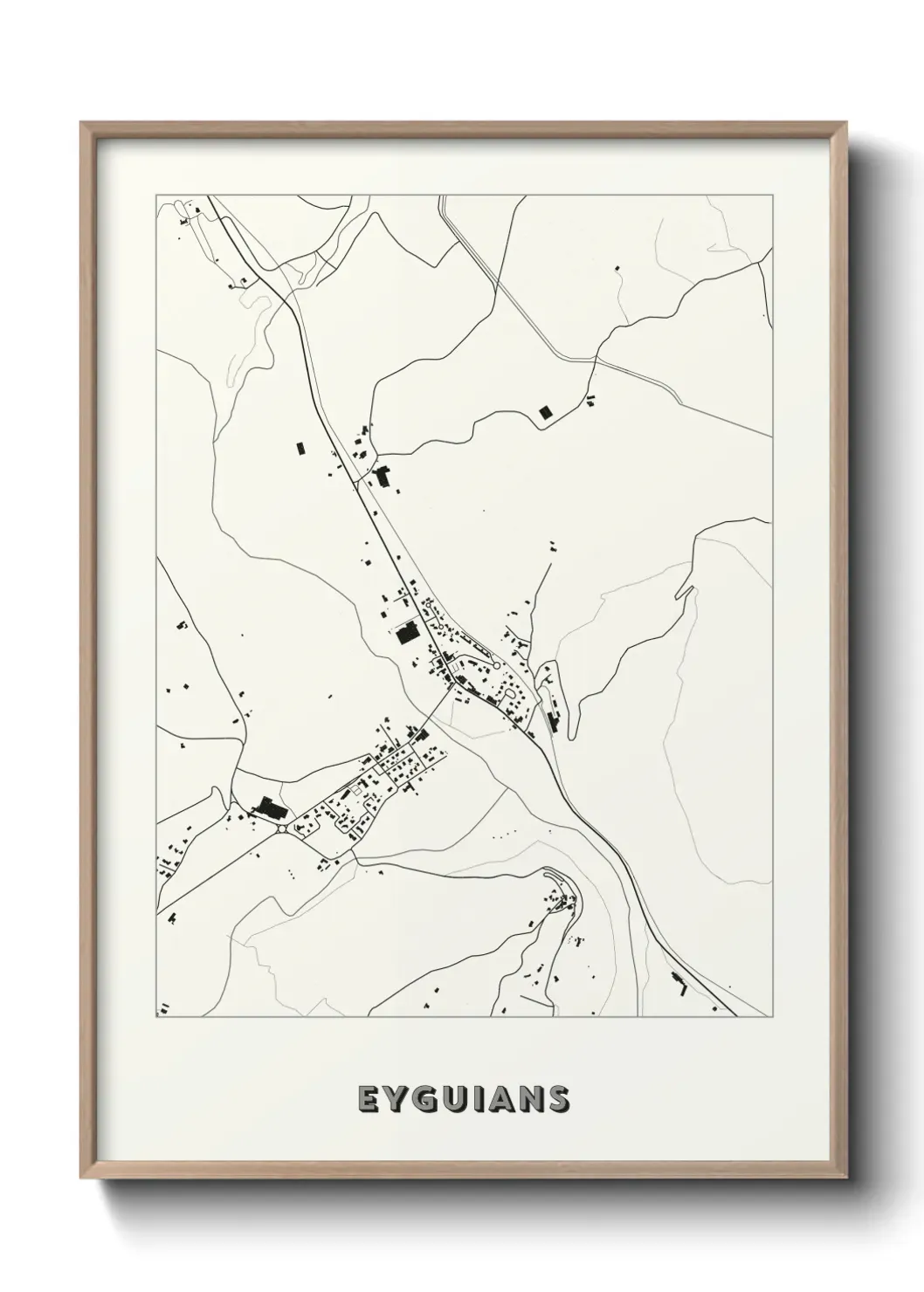 Un poster carte Eyguians
