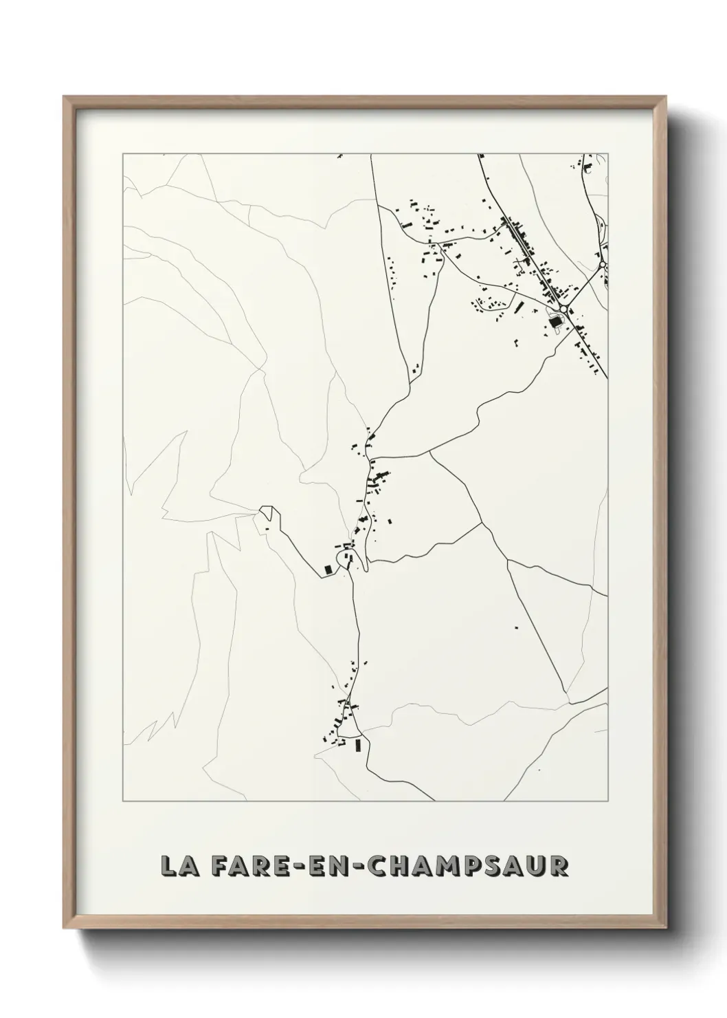 Un poster carte La Fare-en-Champsaur