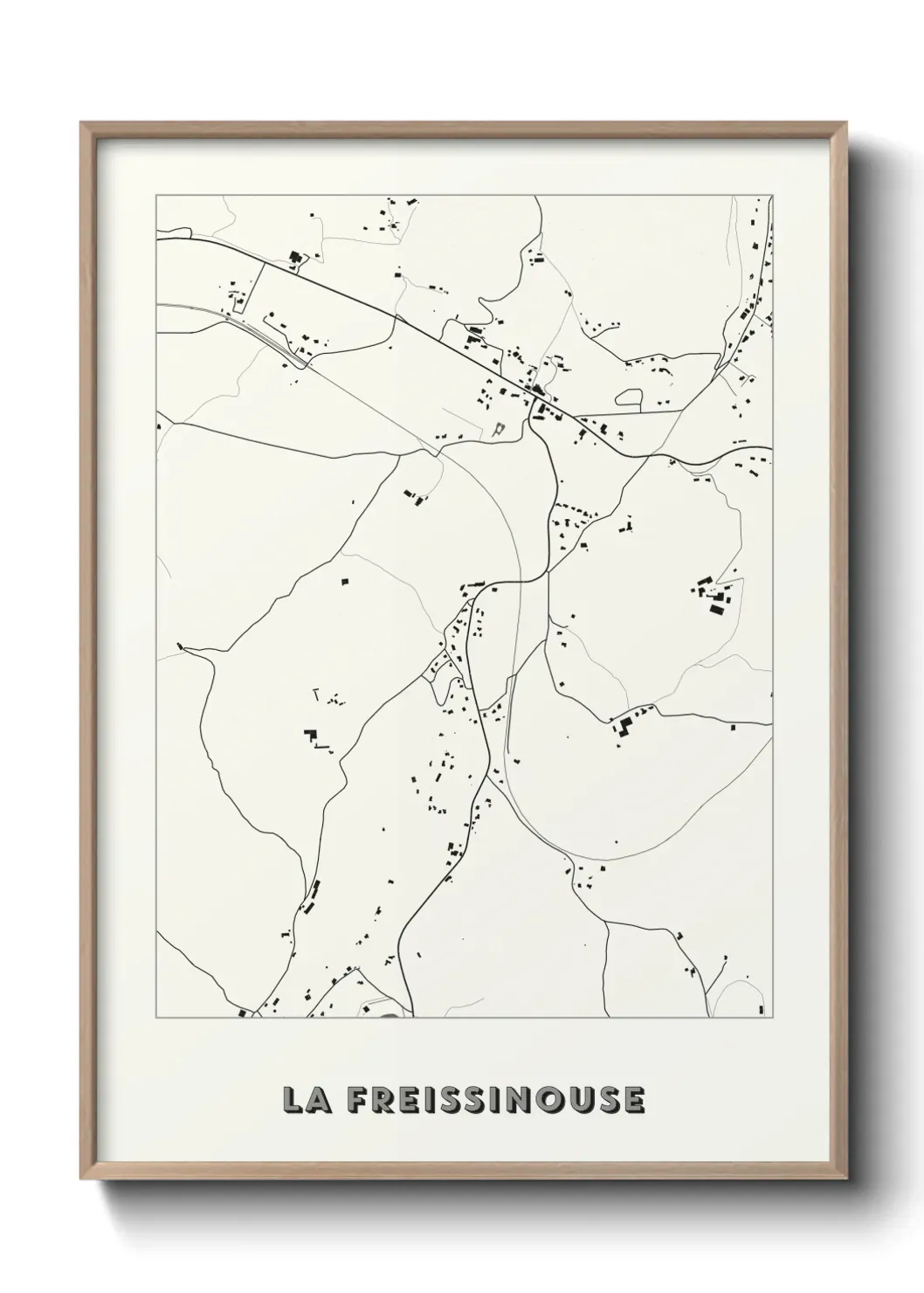 Un poster carte La Freissinouse