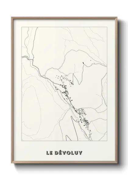 Une affiche de carte sur Le Dévoluy