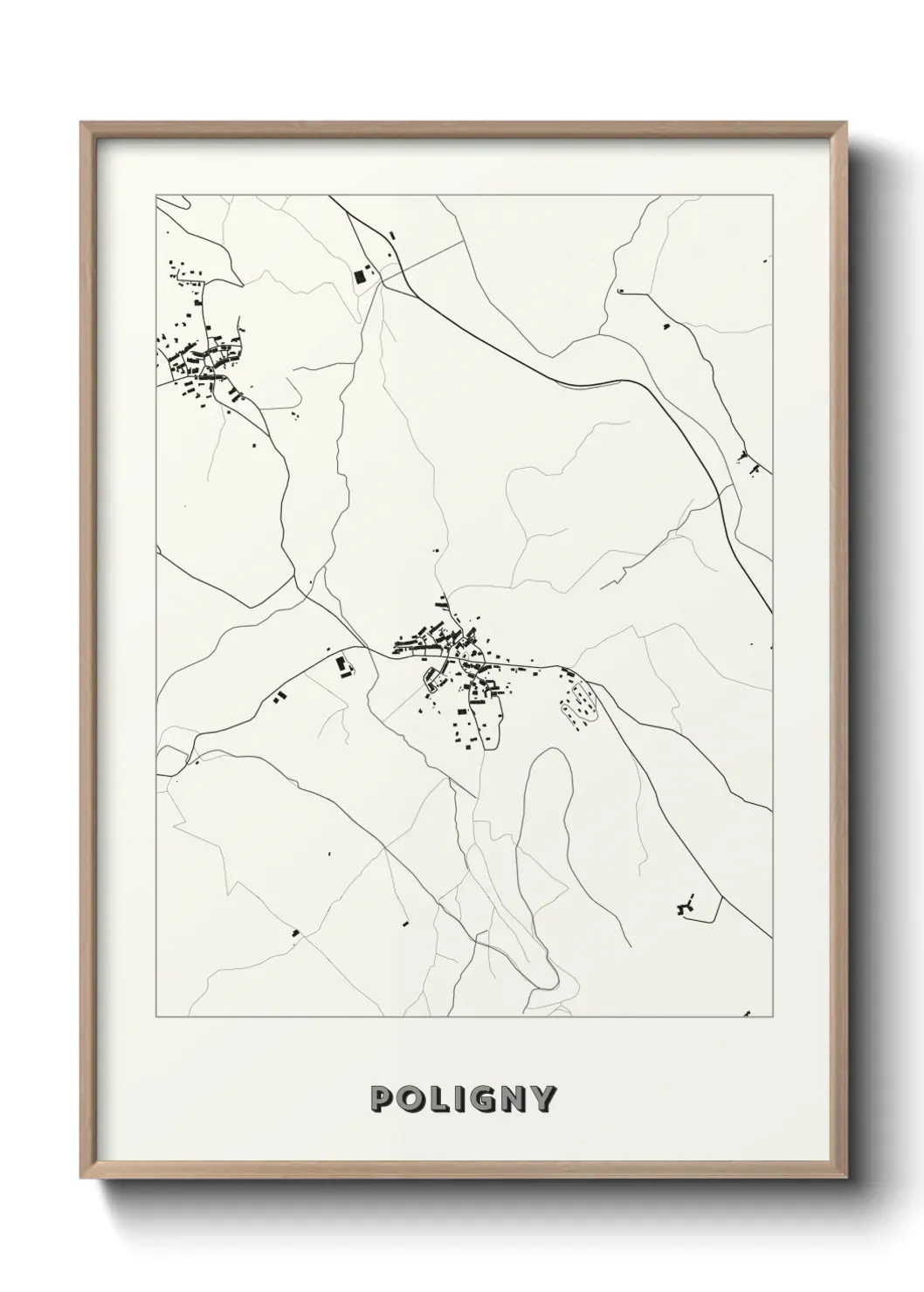 Un poster carte Poligny