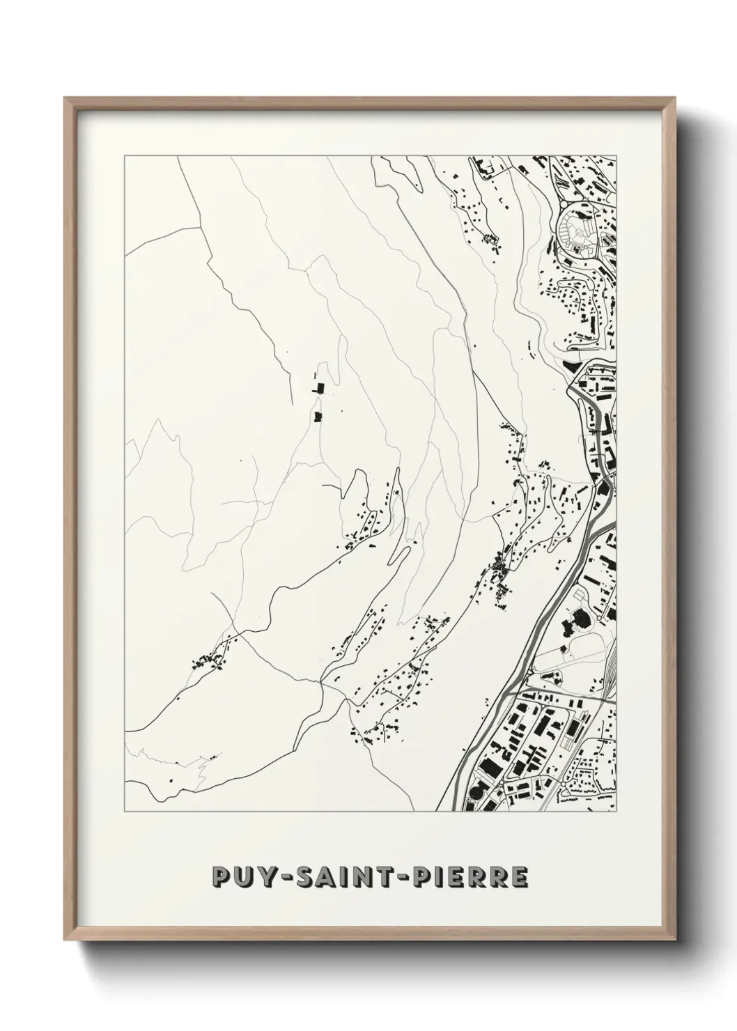 Un poster carte Puy-Saint-Pierre