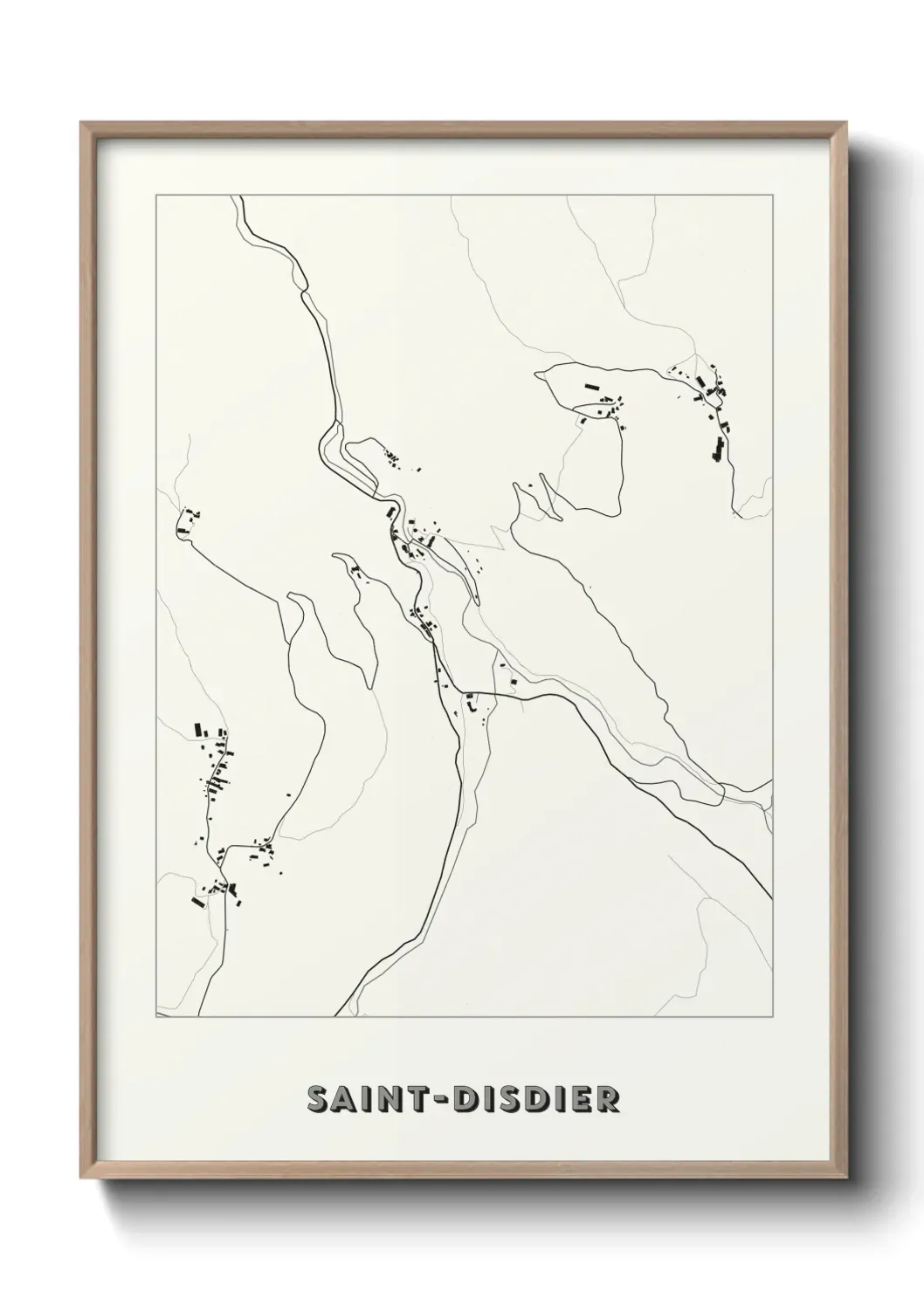 Un poster carte Saint-Disdier