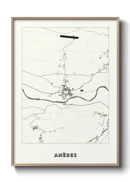 Une affiche de carte sur Anères