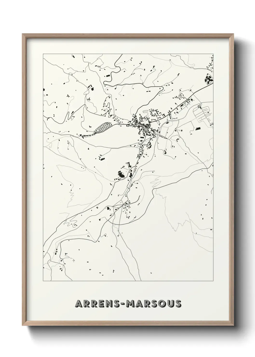 Un poster carte Arrens-Marsous