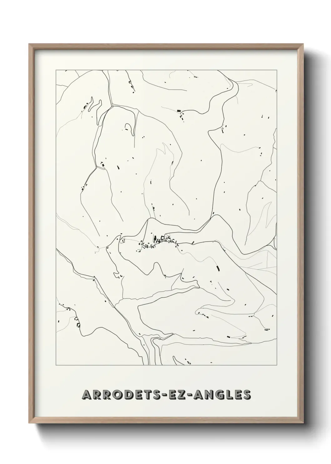 Un poster carteArrodets-ez-Angles