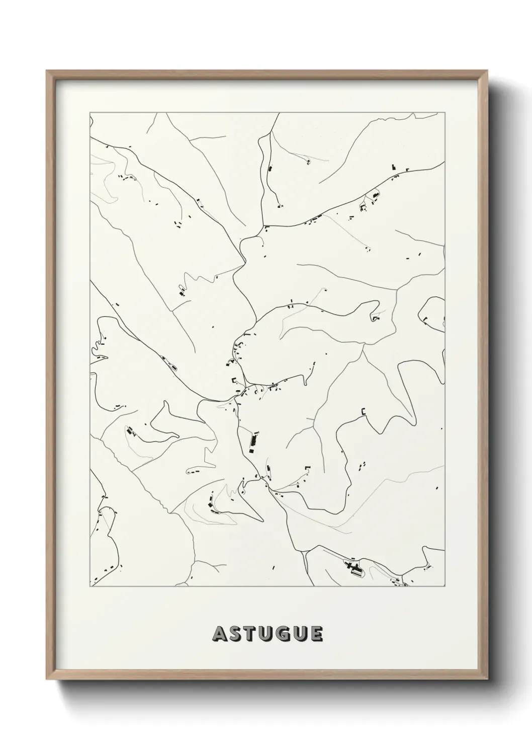 Un poster carte Astugue
