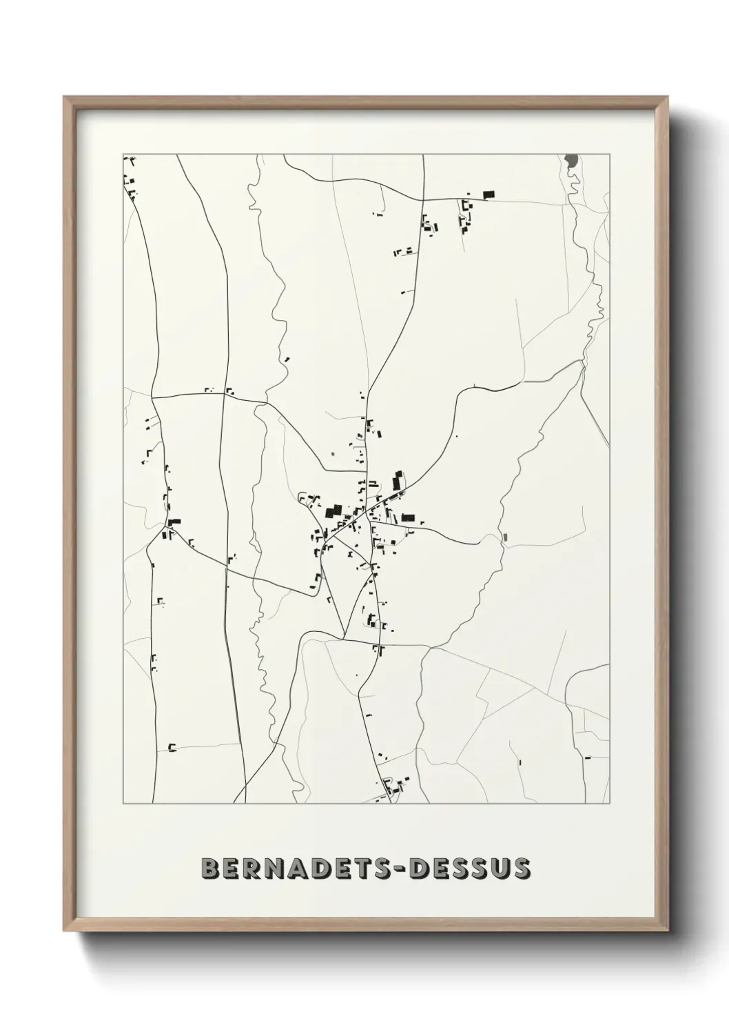 Un poster carte Bernadets-Dessus