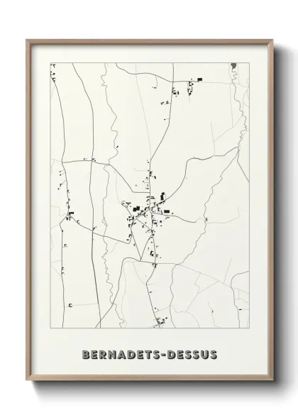 Une affiche de carte sur Bernadets-Dessus