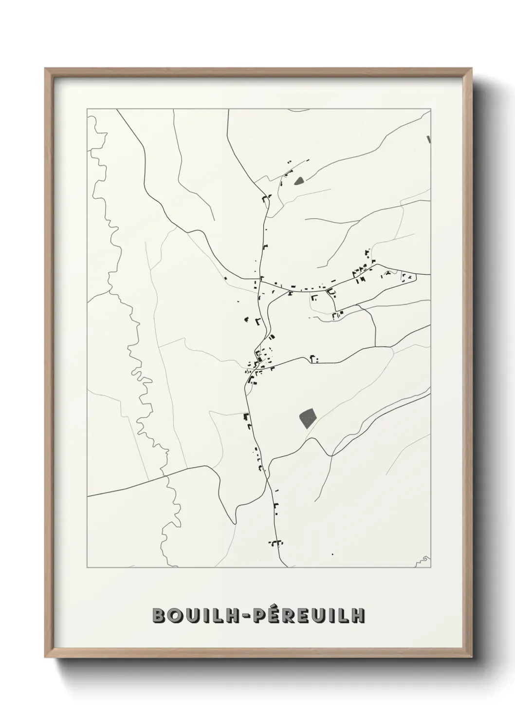 Un poster carte Bouilh-Péreuilh