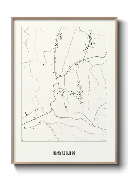 Une affiche de carte sur Boulin