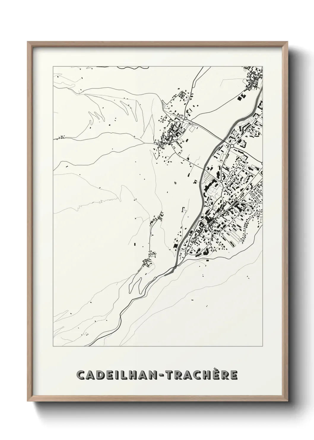Un poster carte Cadeilhan-Trachère