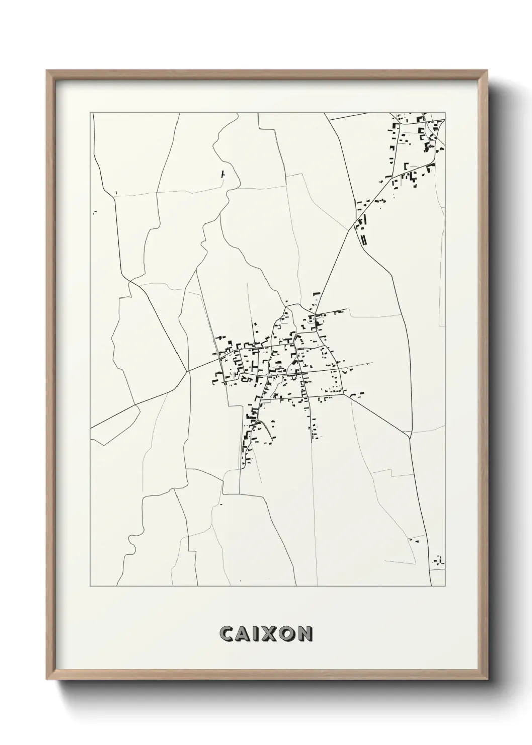 Un poster carte Caixon