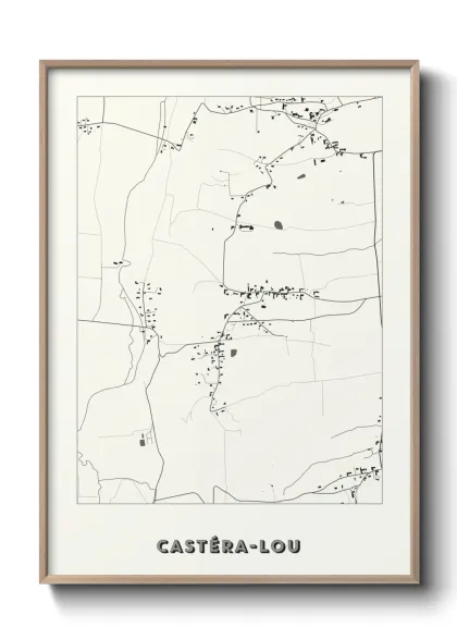 Une affiche de carte sur Castéra-Lou