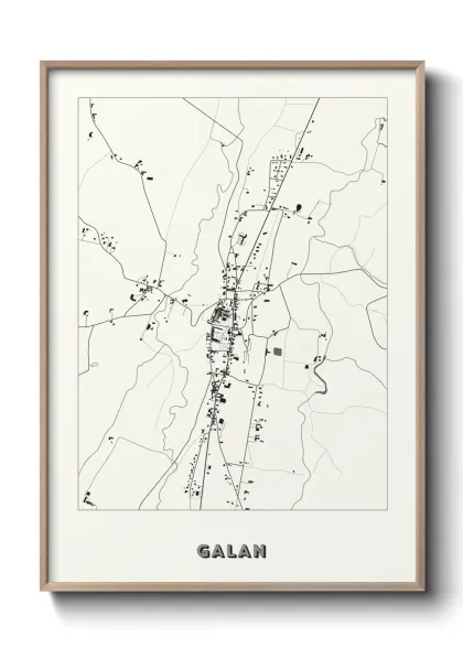 Une affiche de carte sur Galan