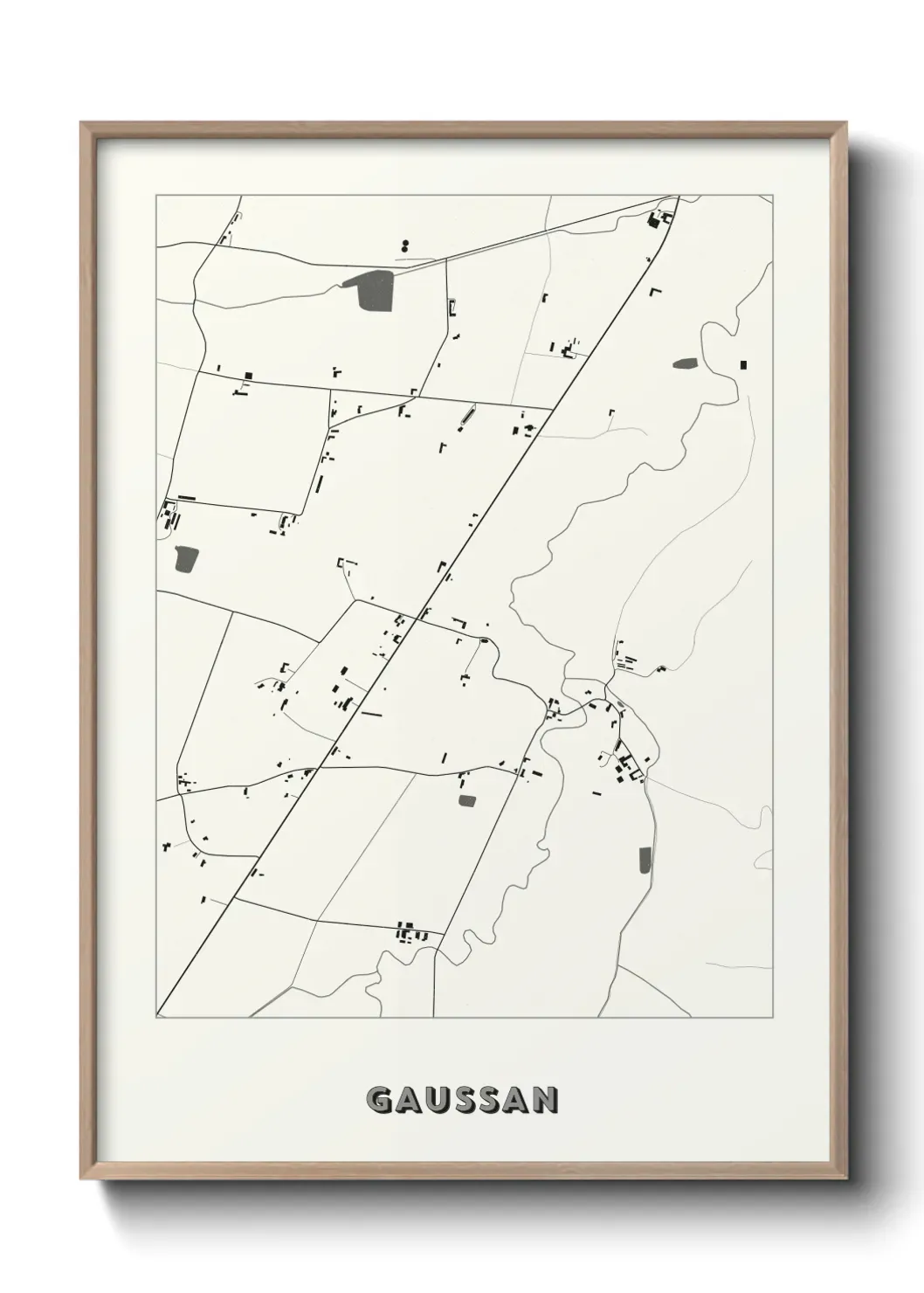Un poster carte Gaussan