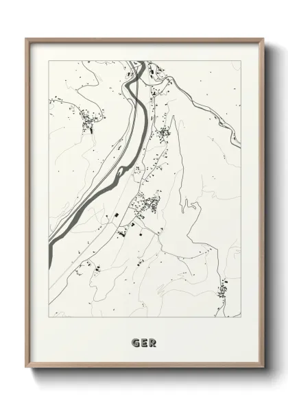 Une affiche de carte sur Ger
