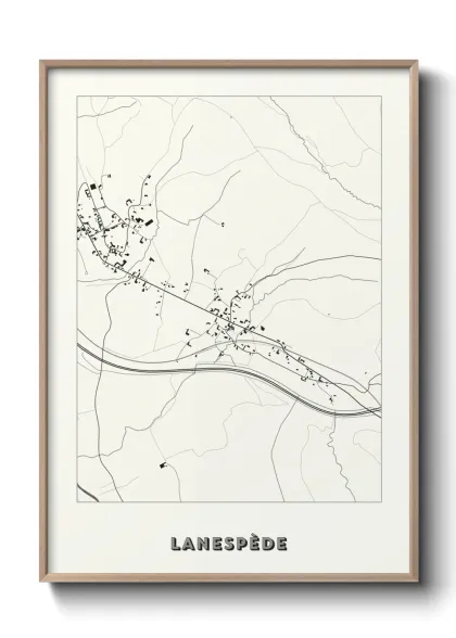 Une affiche de carte sur Lanespède