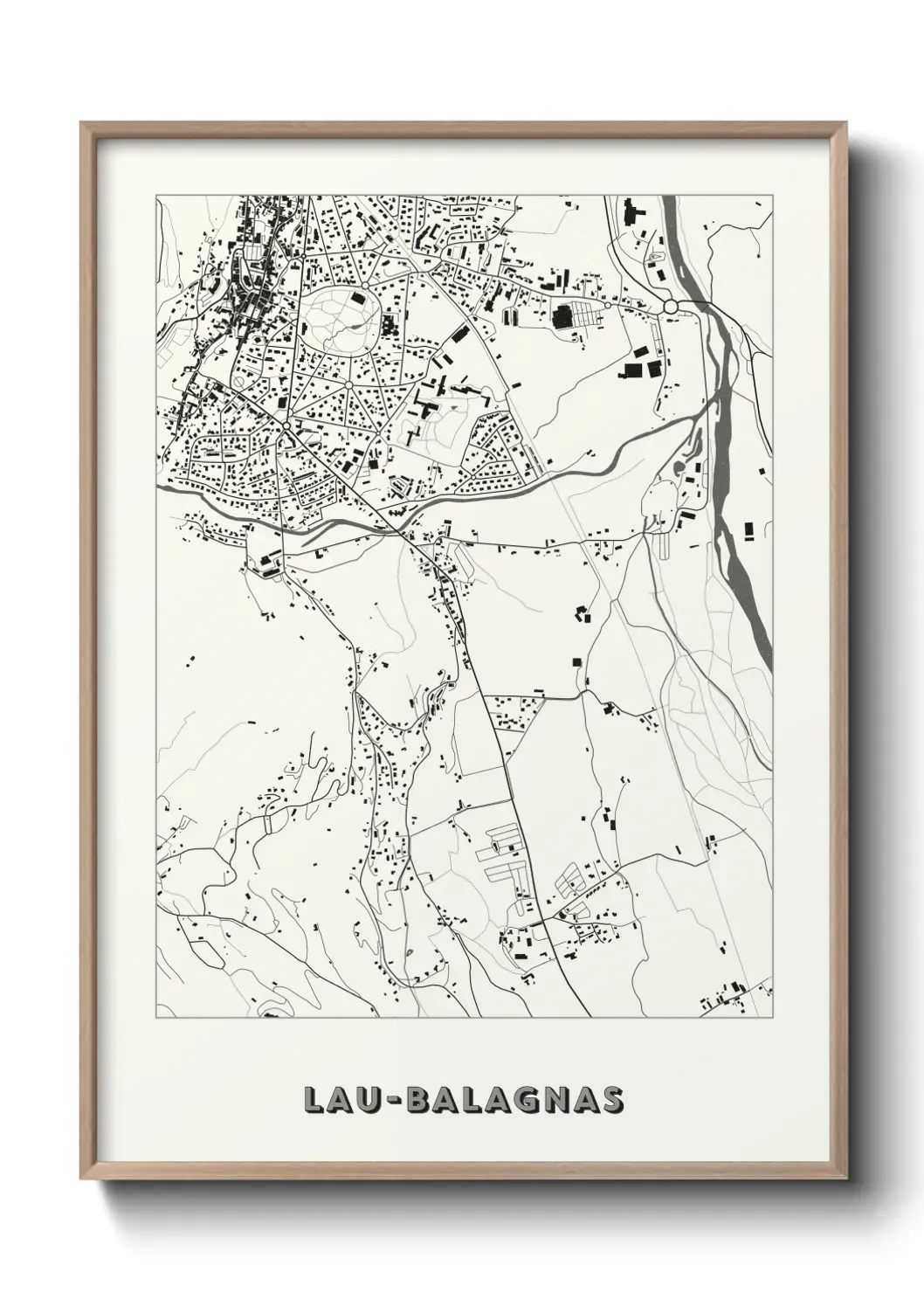 Un poster carte Lau-Balagnas