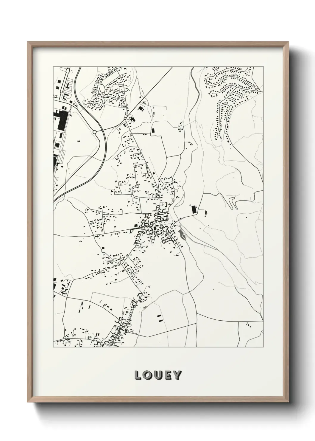 Un poster carte Louey