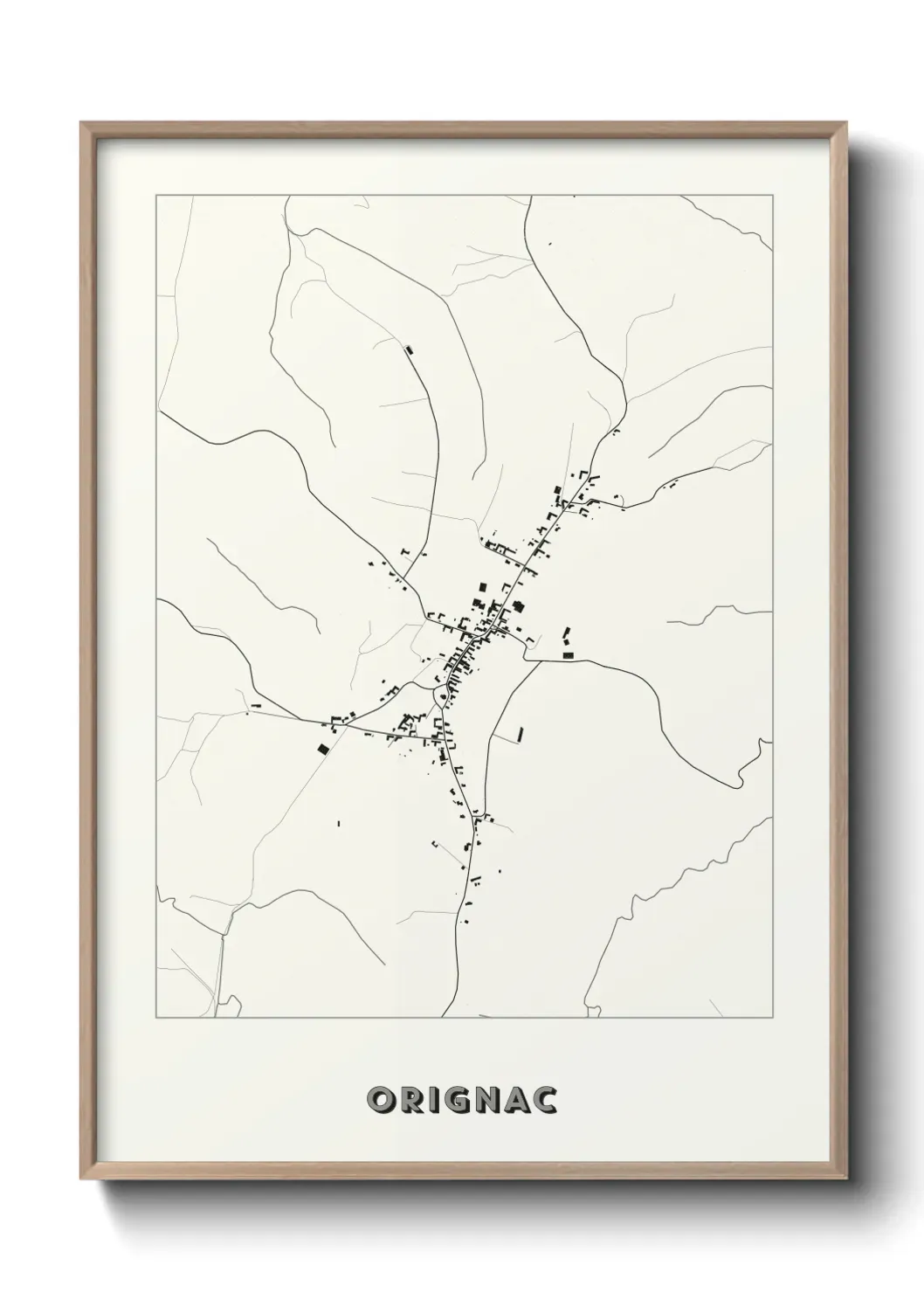 Un poster carte Orignac