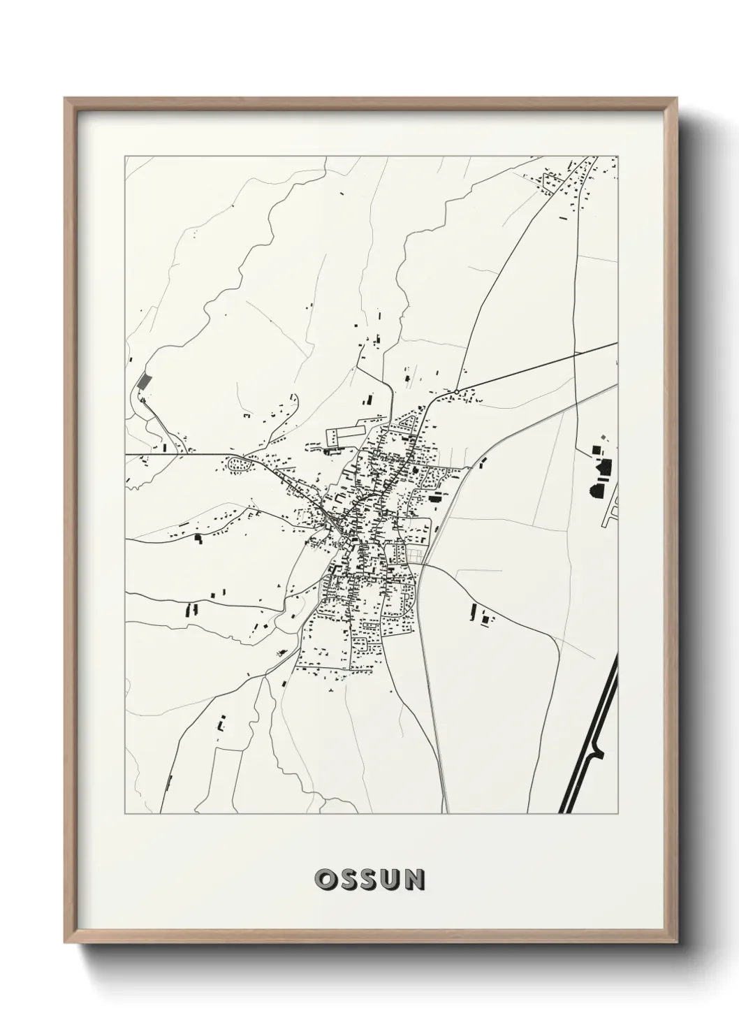 Un poster carte Ossun
