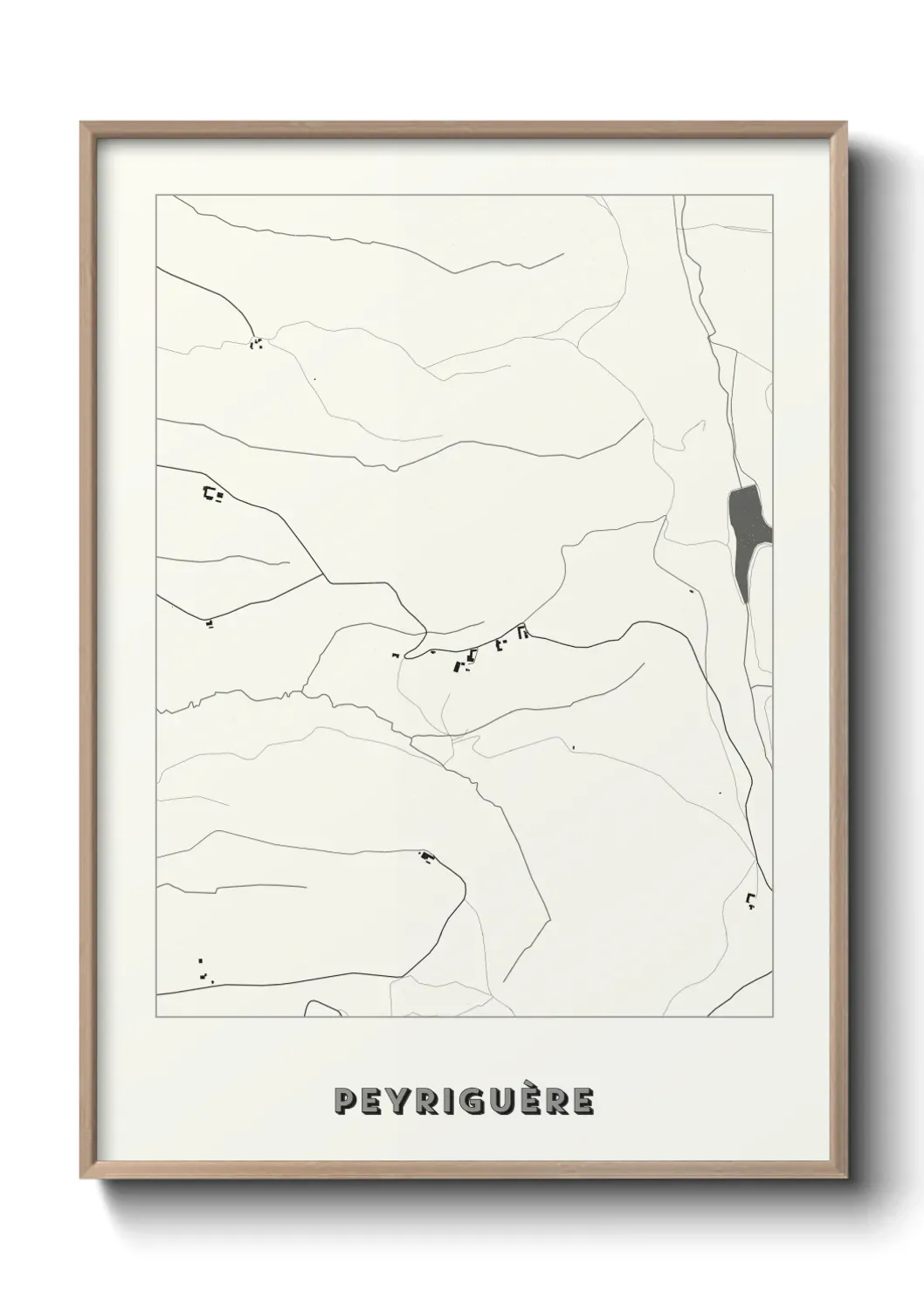 Un poster carte Peyriguère