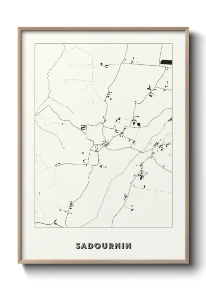 Une affiche de carte sur Sadournin