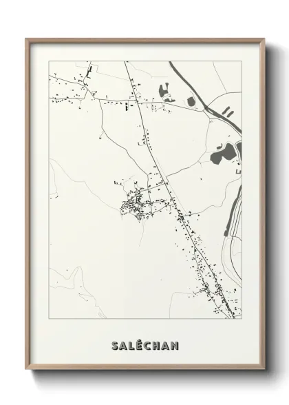 Une affiche de carte sur Saléchan