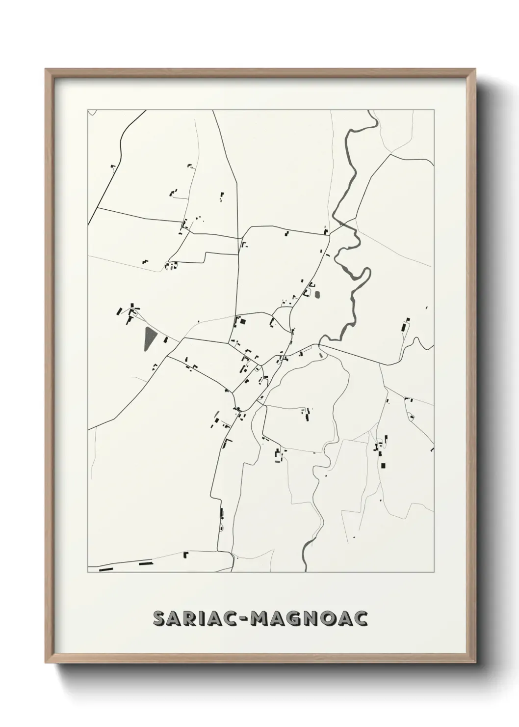 Un poster carte Sariac-Magnoac