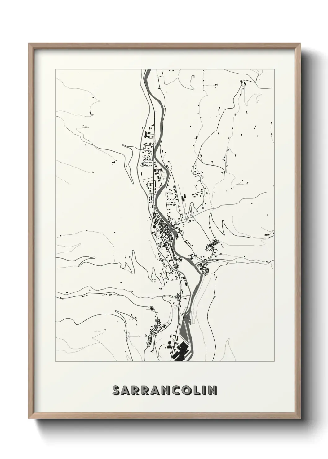 Un poster carte Sarrancolin