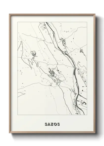 Une affiche de carte sur Sazos
