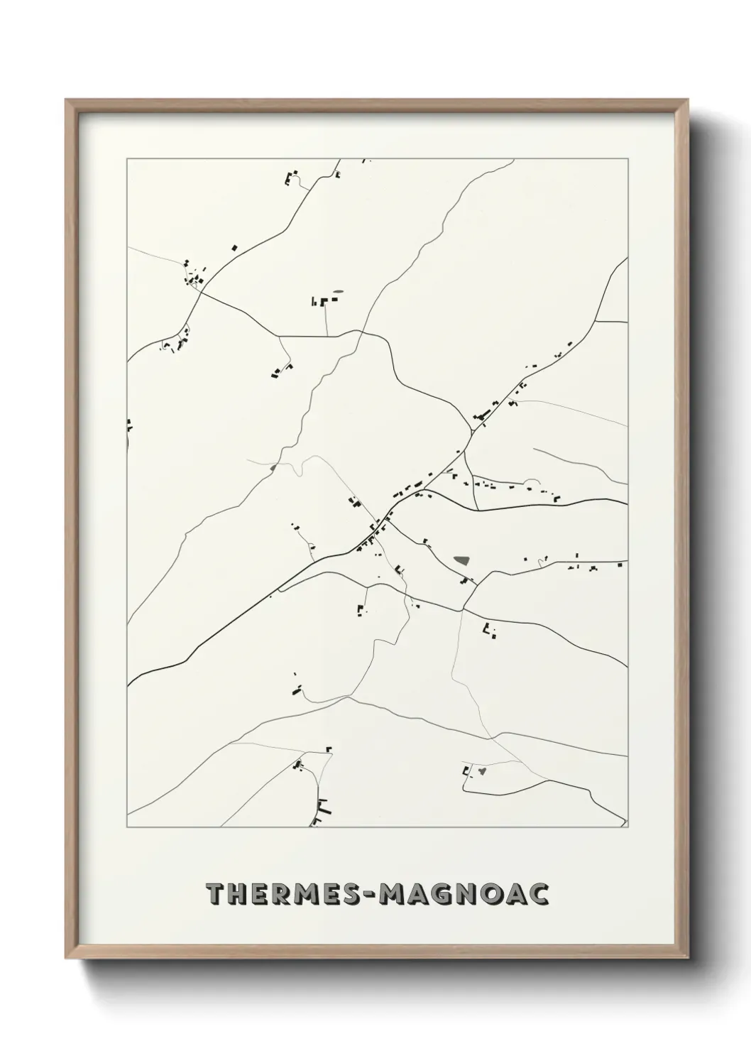 Un poster carte Thermes-Magnoac