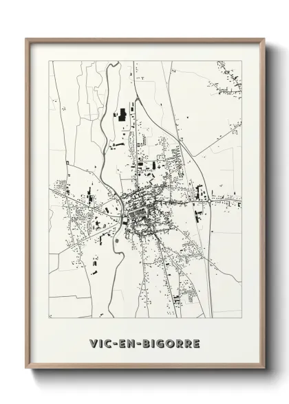 Une affiche de carte sur Vic-en-Bigorre