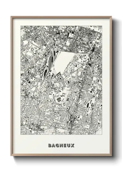 Une affiche de carte sur Bagneux