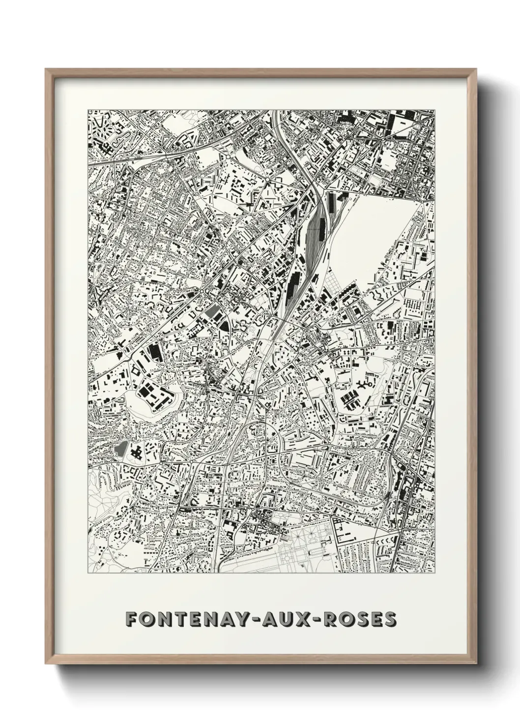Un poster carte Fontenay-aux-Roses