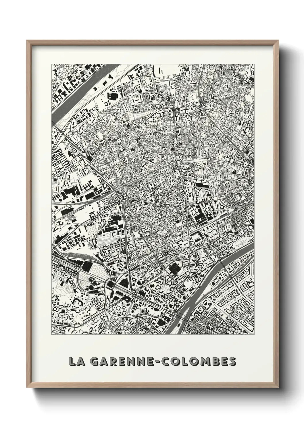 Un poster carte La Garenne-Colombes