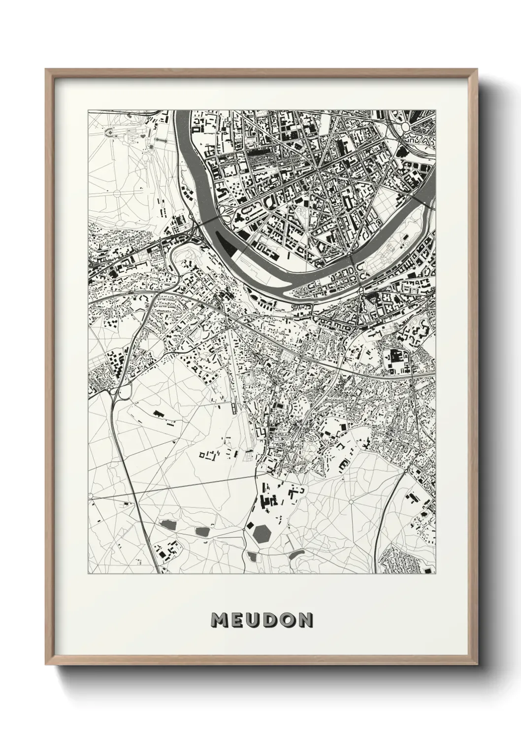 Un poster carte Meudon