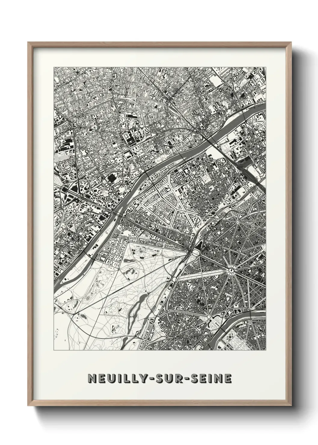 Un poster carteNeuilly-sur-Seine