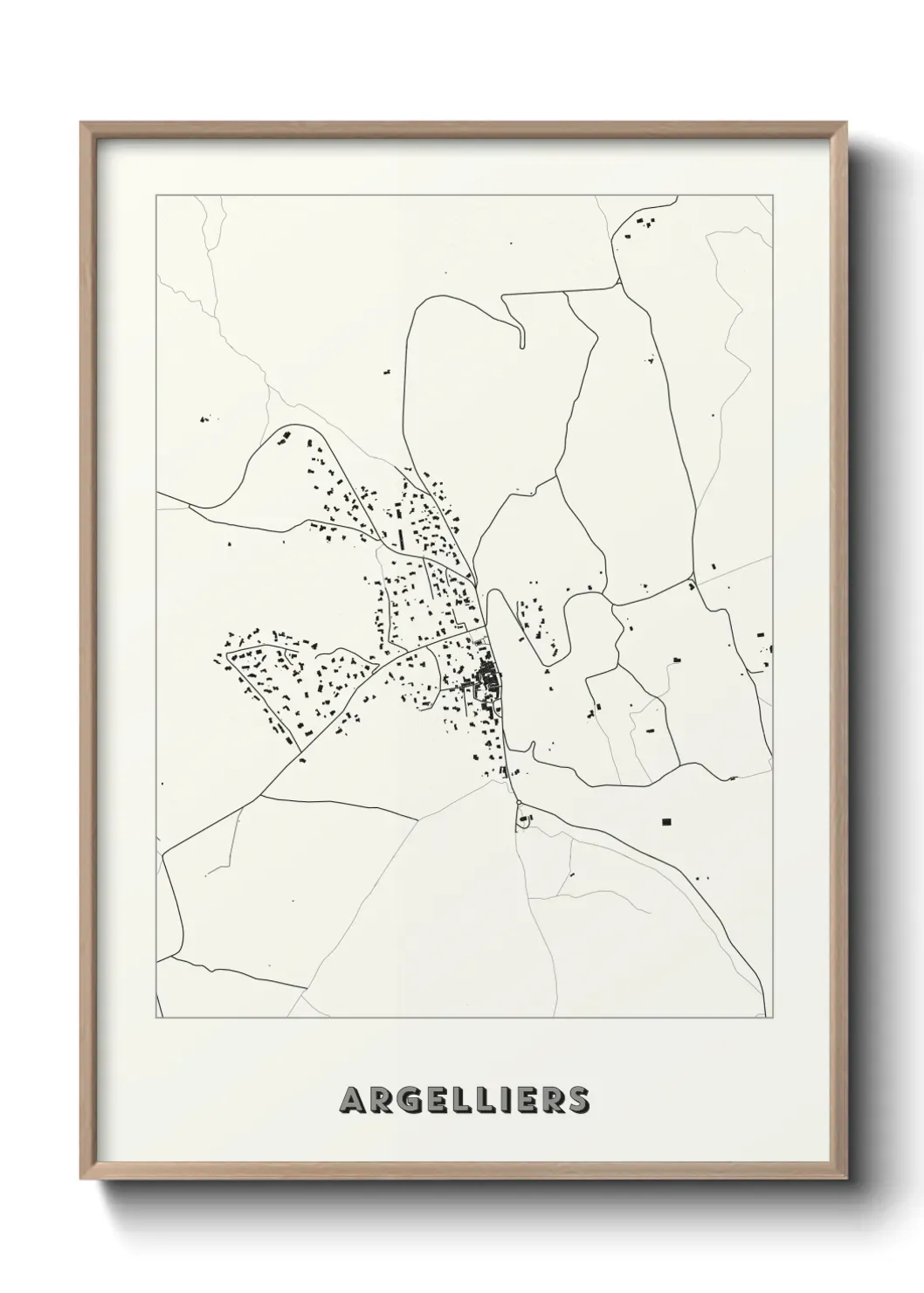 Un poster carte Argelliers