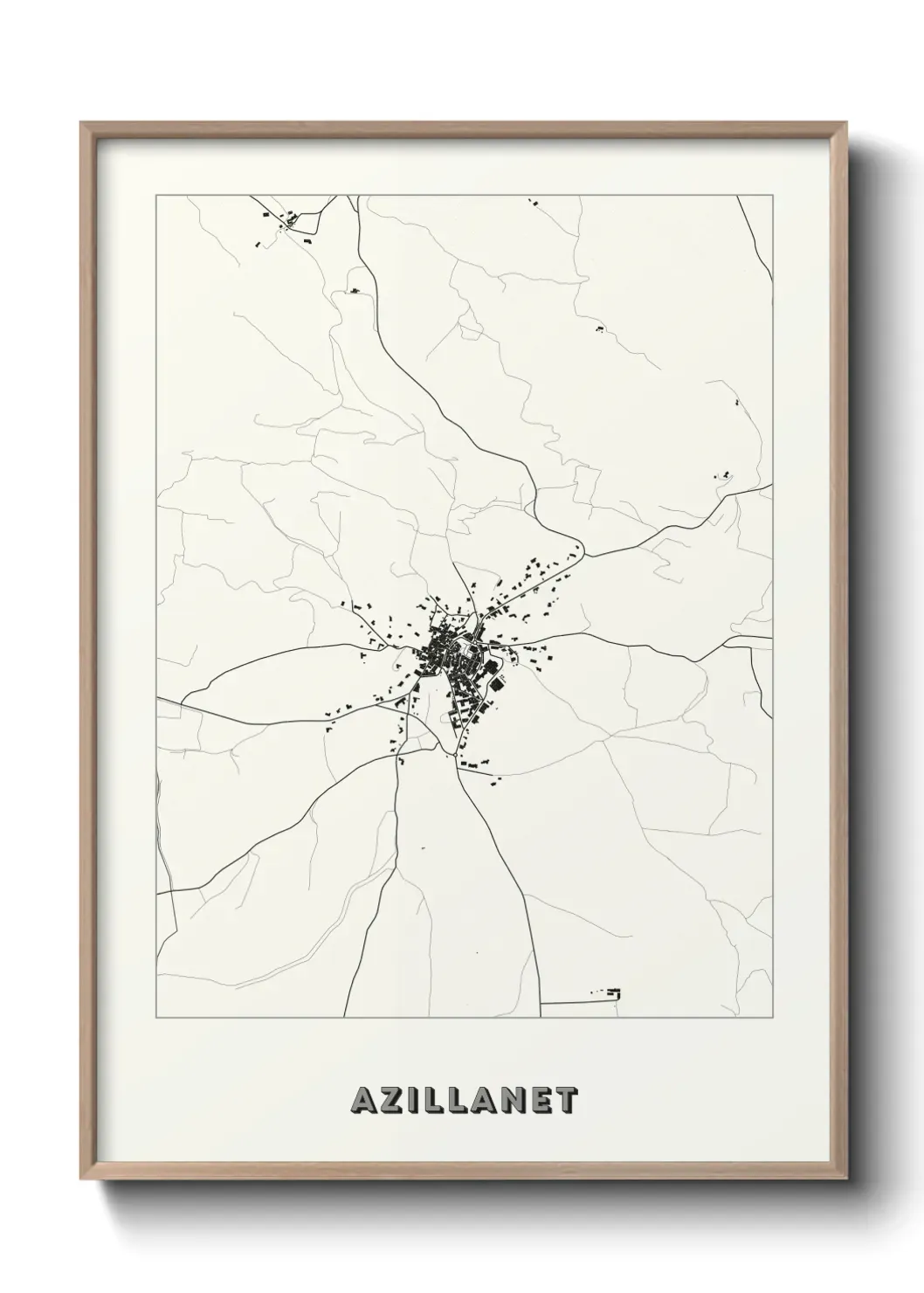 Un poster carte Azillanet