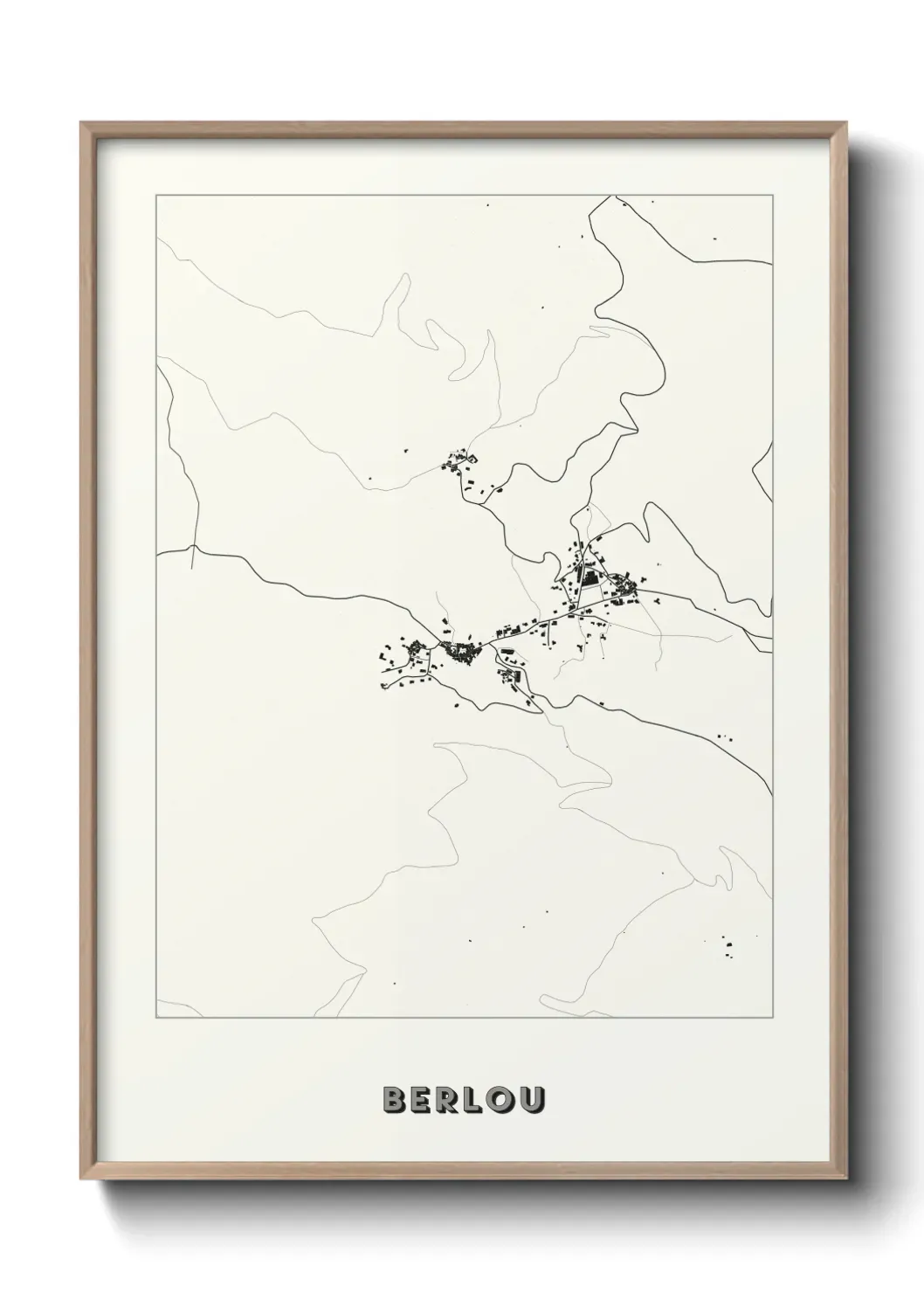 Un poster carte Berlou