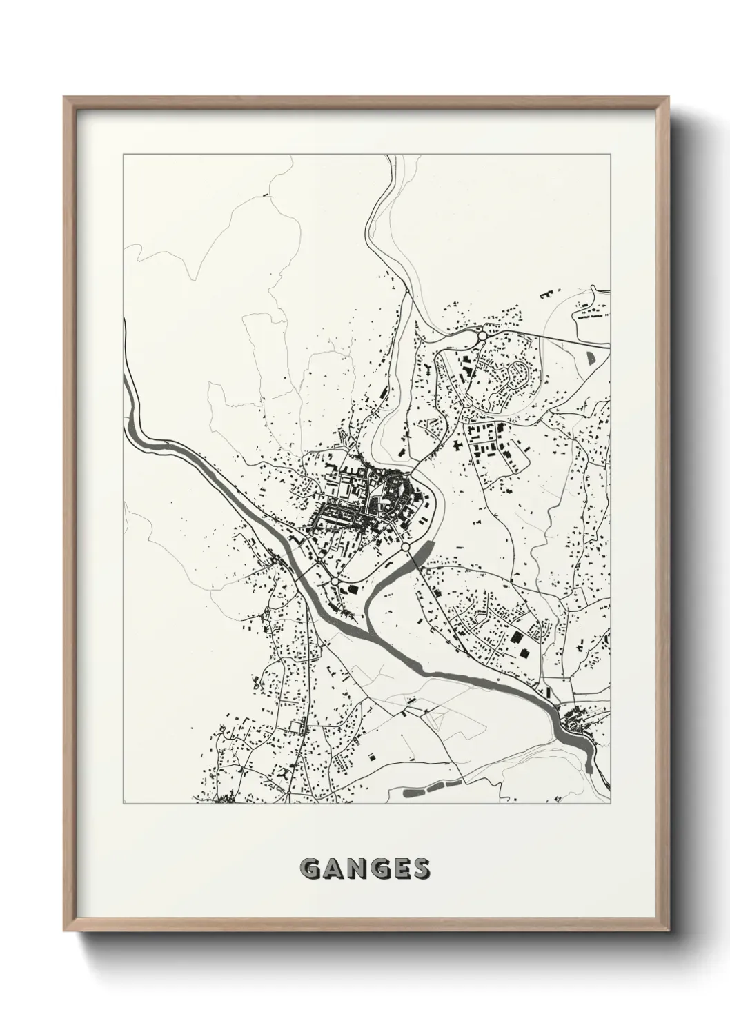 Un poster carte Ganges
