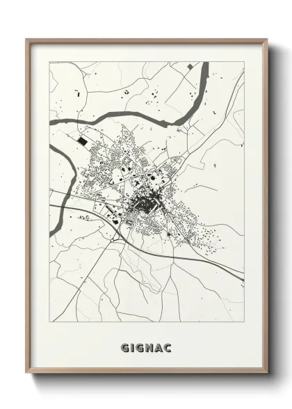 Une affiche de carte sur Gignac